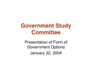 Government Study Committee
