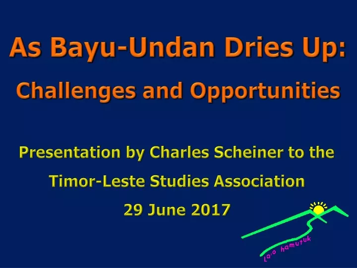 as bayu undan dries up challenges and opportunities