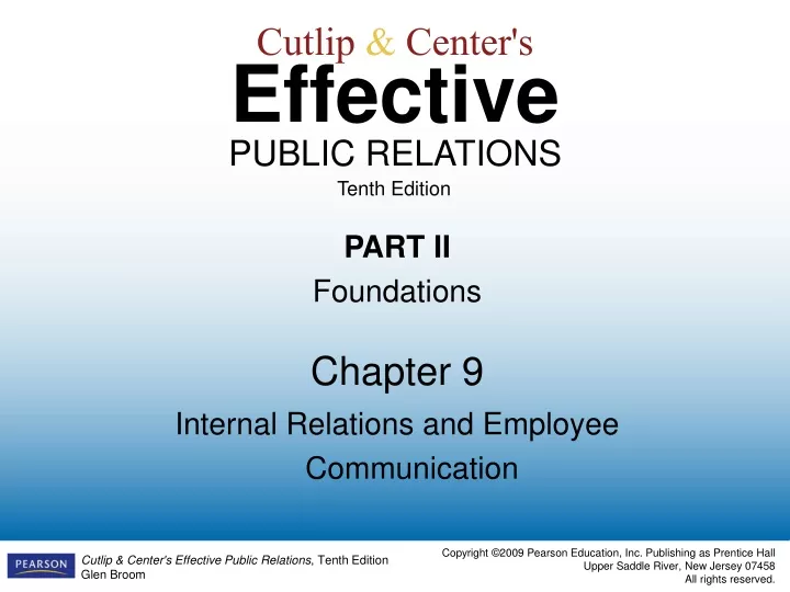 cutlip center s effective public relations