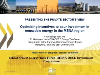 MENA-OECD  Energy Task  Force -  MENA-OECD Investment Programme