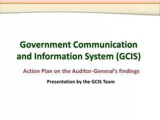 Government  Communication and Information  System (GCIS)