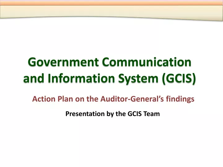 government communication and information system gcis