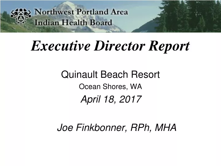 executive director report