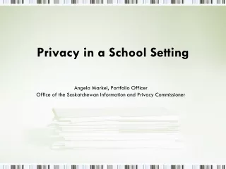 Privacy in a School Setting