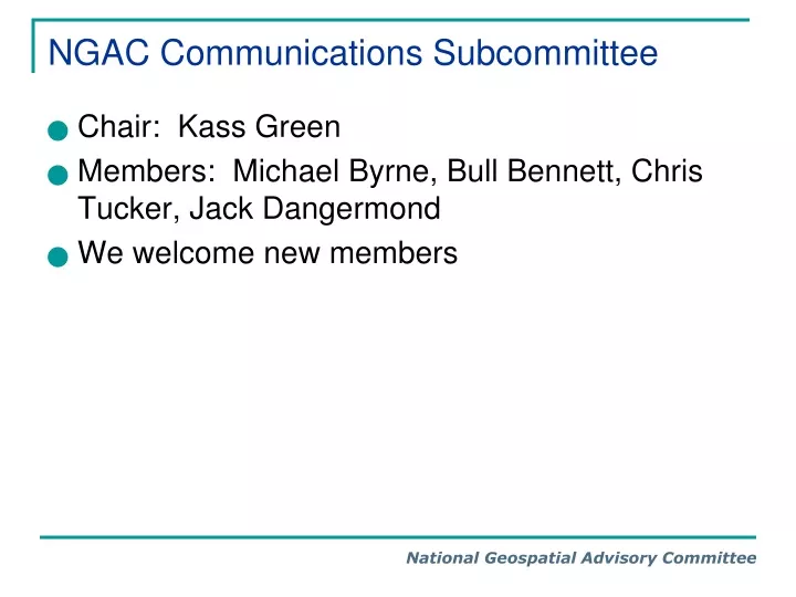 ngac communications subcommittee