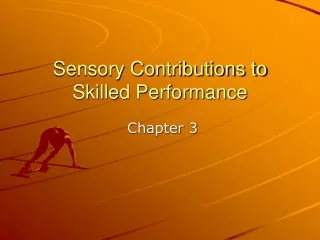 Sensory Contributions to Skilled Performance