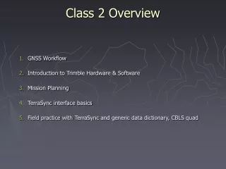 Class 2 Overview