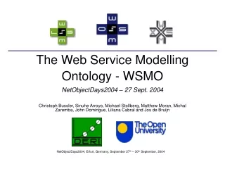 The Web Service Modelling Ontology - WSMO NetObjectDays2004 – 27 Sept. 2004