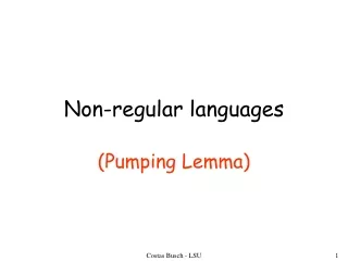 Non-regular languages