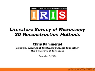 Literature Survey of Microscopy 3D Reconstruction Methods
