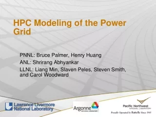 HPC Modeling of the Power Grid