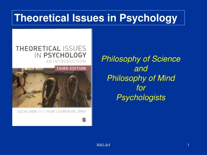 theoretical issues in psychology