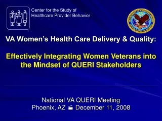 National VA QUERI Meeting Phoenix, AZ  December 11, 2008