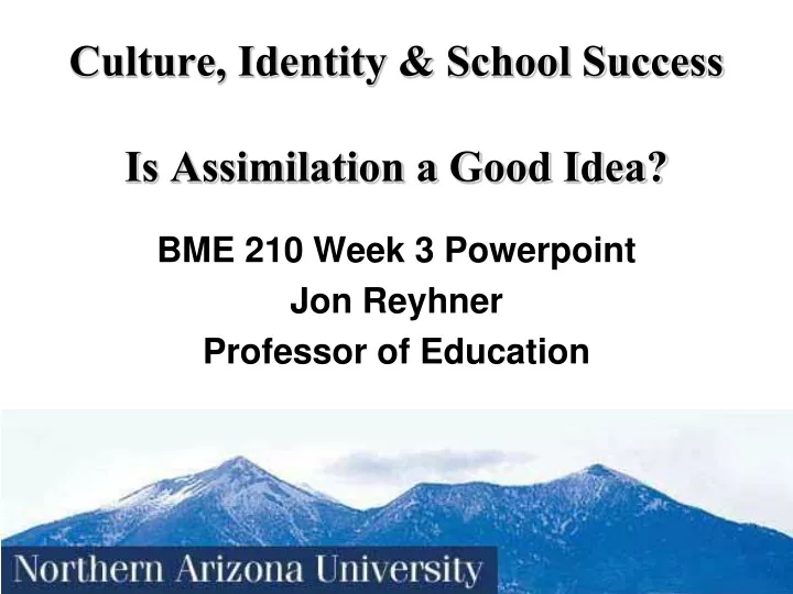 culture identity school success is assimilation a good idea