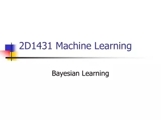 2D1431 Machine Learning