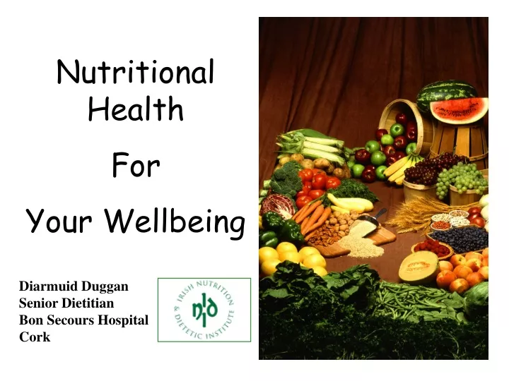 nutritional health for your wellbeing