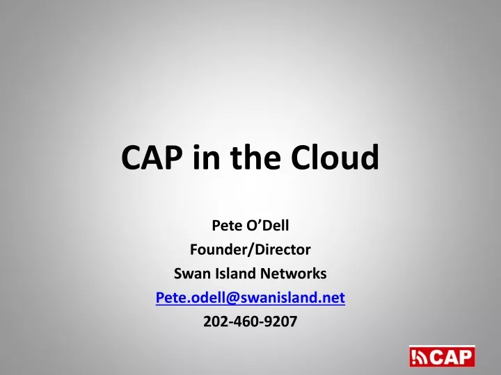 cap in the cloud