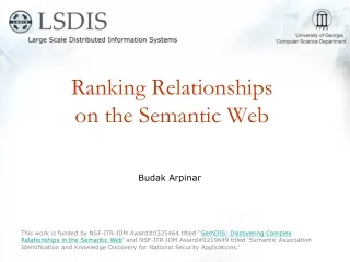 Ranking Relationships  on the Semantic Web