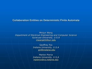 Collaboration Entities on Deterministic Finite Automata