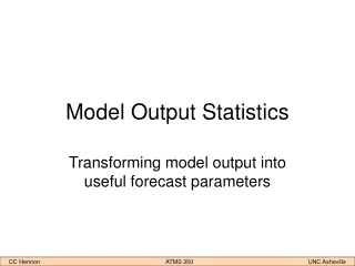 Model Output Statistics