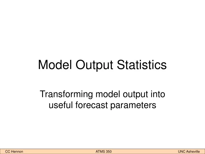 model output statistics
