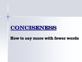 Conciseness