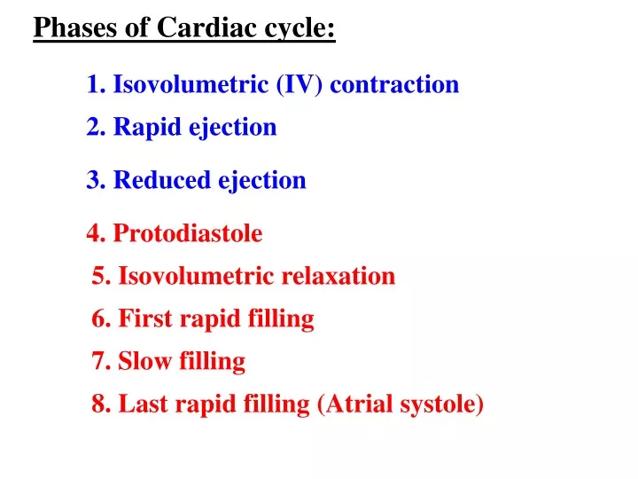 phases of cardiac cycle