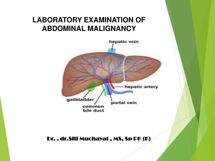 laboratory examination of abdominal malignancy