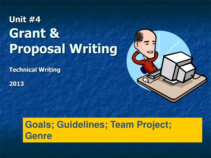 unit 4 grant proposal writing