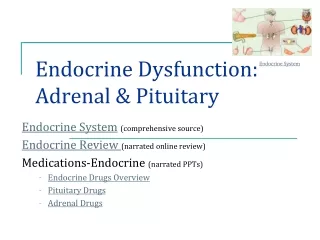 Endocrine Dysfunction: Adrenal &amp; Pituitary