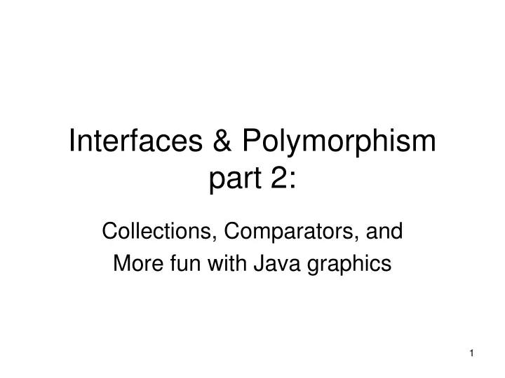 interfaces polymorphism part 2