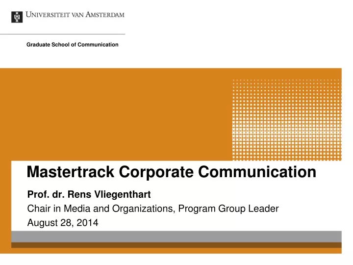 mastertrack corporate communication