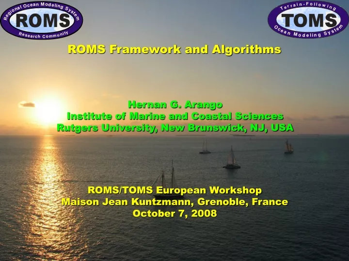 roms framework and algorithms