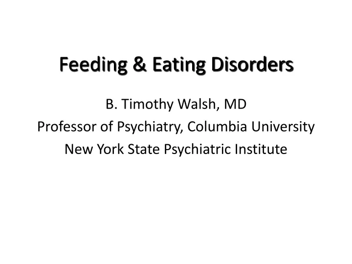 feeding eating disorders