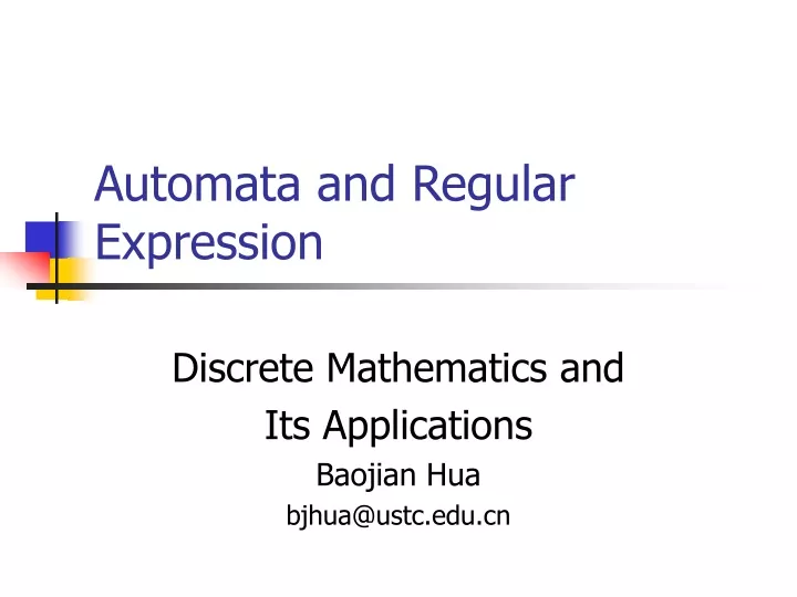 automata and regular expression