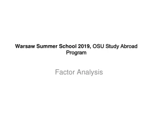 Warsaw Summer School 2019,  OSU S tudy  A broad  P rogram