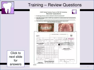 Training  –  Review Questions