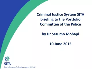 Modernisation of the Criminal Justice System Identity and Access Management( IDAM)