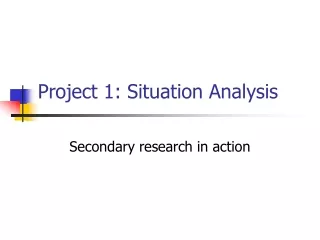 Project 1: Situation Analysis