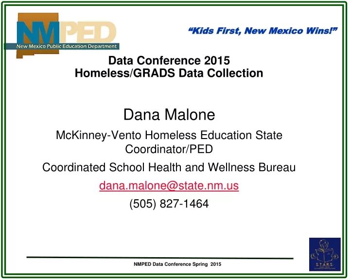 data conference 2015 homeless grads data collection