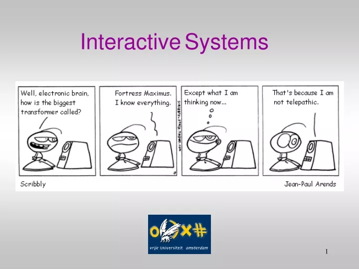 interactive systems