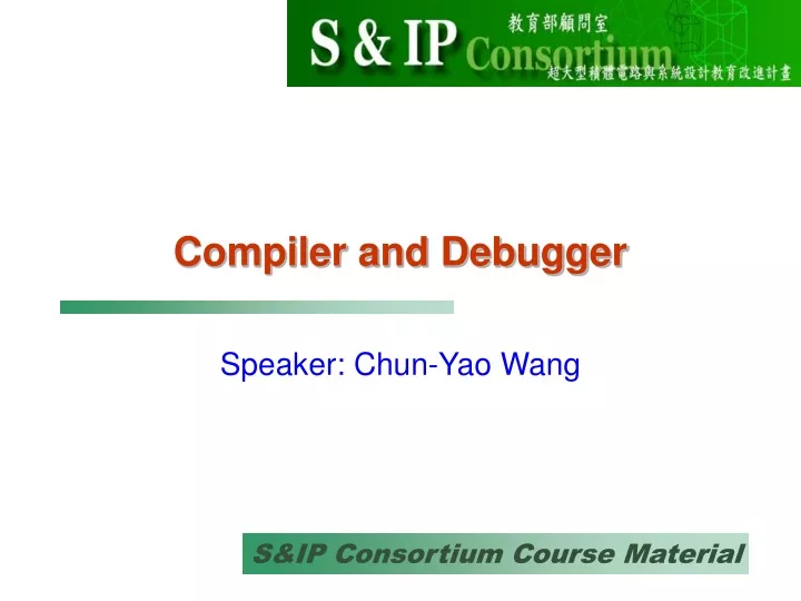 compiler and debugger