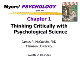 Myers’  PSYCHOLOGY 				(6th Ed)