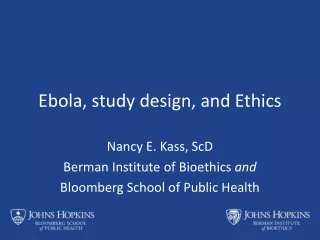Ebola, study design, and Ethics