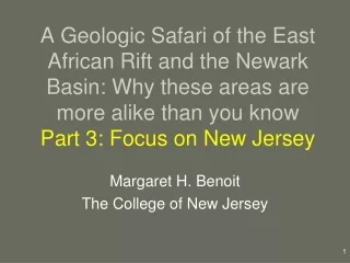 Margaret H. Benoit The College of New Jersey