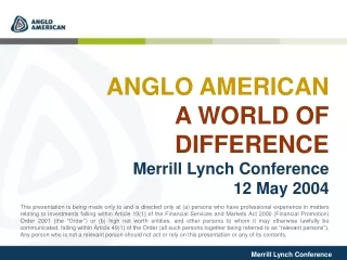 Merrill Lynch Conference