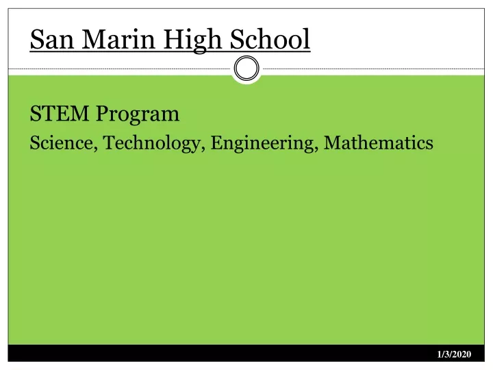 san marin high school stem program science