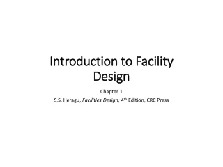 Introduction to Facility Design