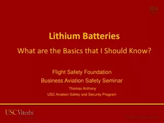 Lithium Batteries  What are the Basics that I Should Know?