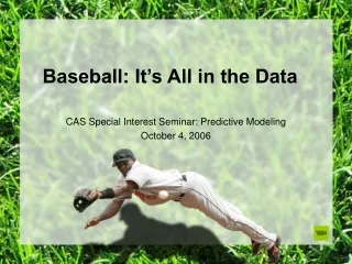 Baseball: It’s All in the Data